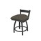 Holland Bar Stool Co 18" Low Back Swivel Vanity Stool, Pewter Finish, Graph Chalice Seat 82118PW019 - alternate 1